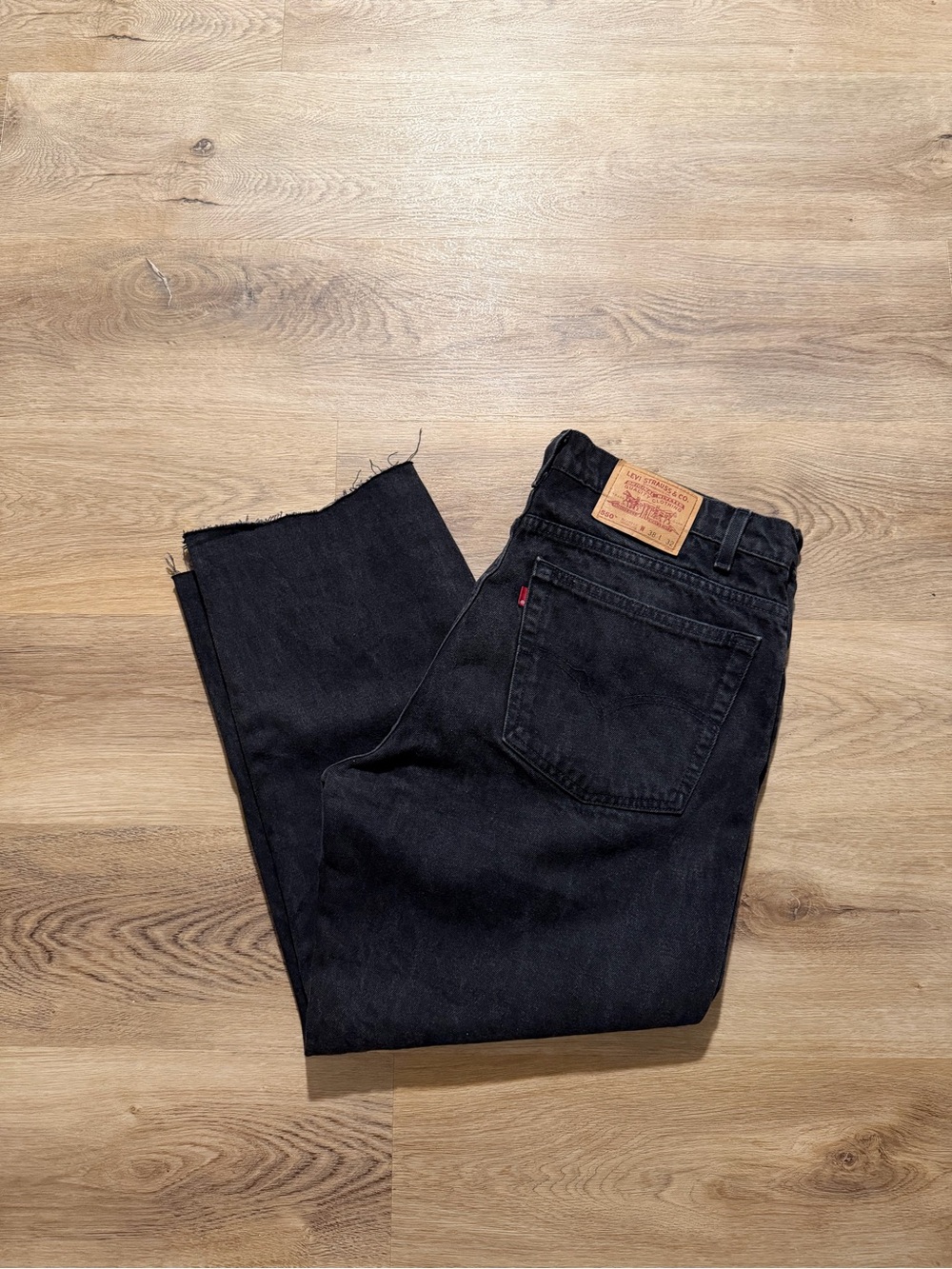 Vintage 90s Levi's 550 Men's 36x26 Relaxed Fit Tapered Leg Black Made in USA